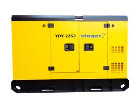 Generator curent electric diesel Stager YDY22S3 Generator insonorizat, trifazat 20kVA, 29A, 1500rpm