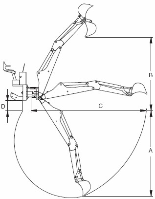 grafic retroexcavator